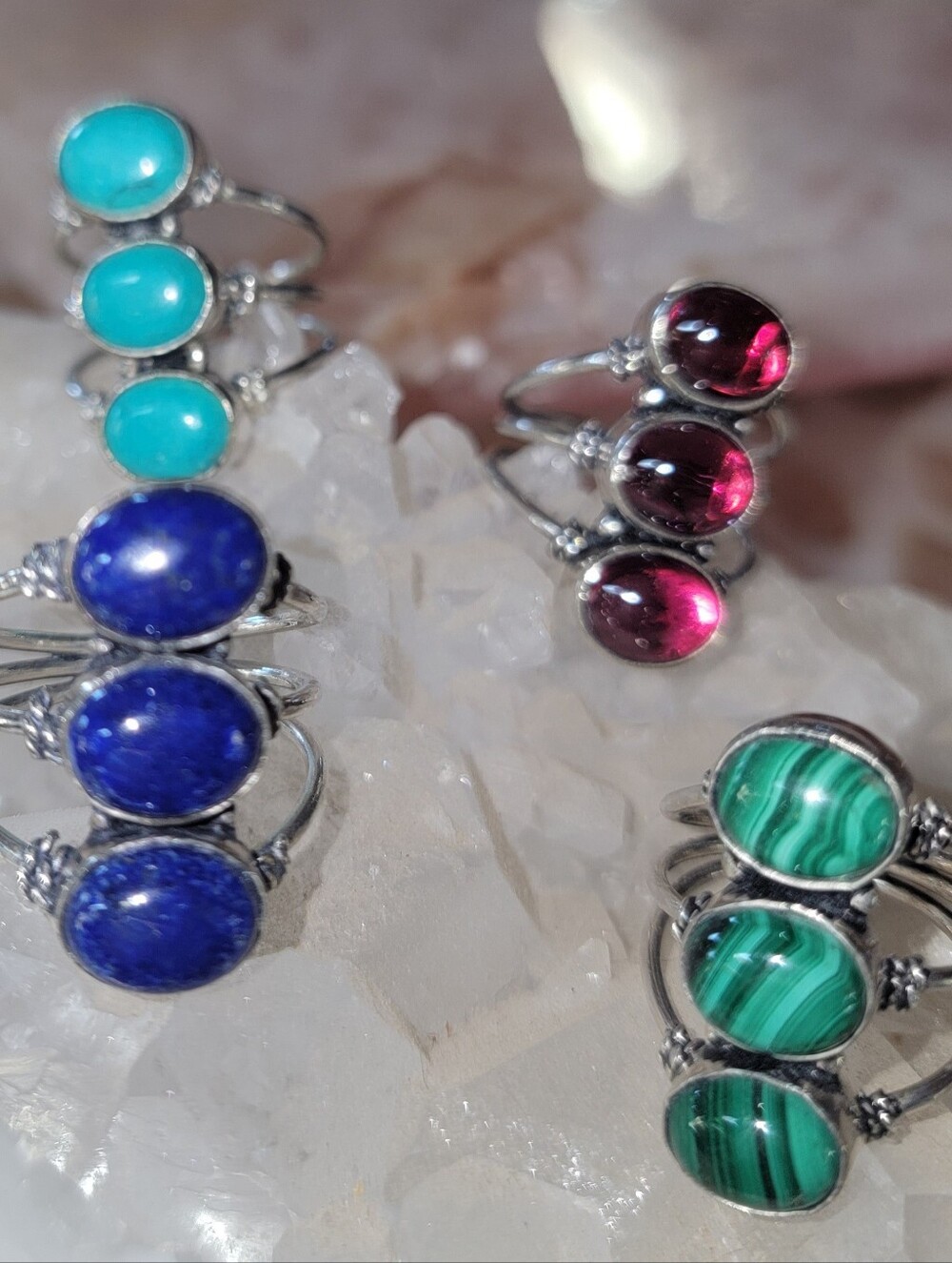 Set Of 4 Rings 💙💜💚🩵 - Picture 2 of 13